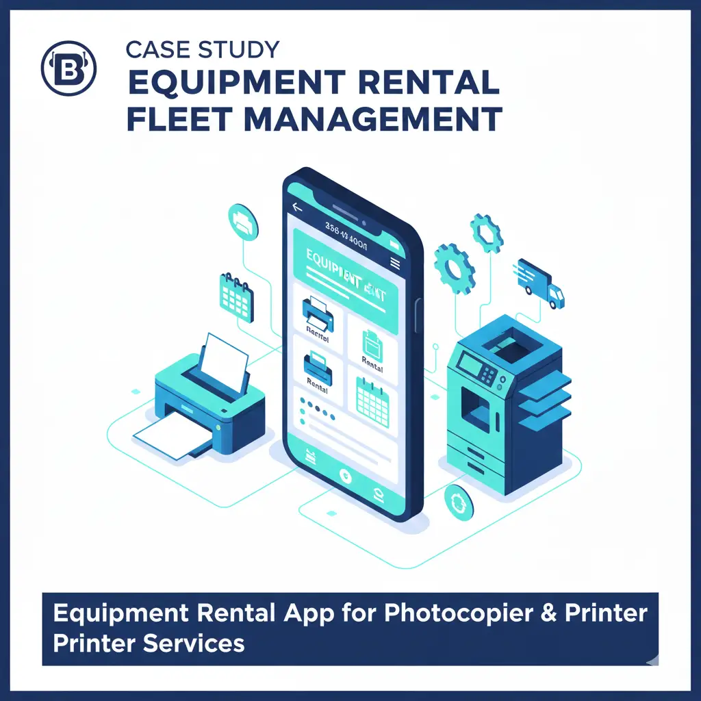 The Equipment Rental Management App enhances operations and digitizes processes for a printer rental service company.